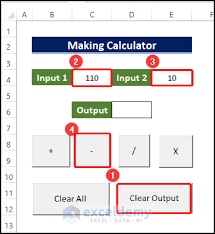 how to make a calculator in excel with