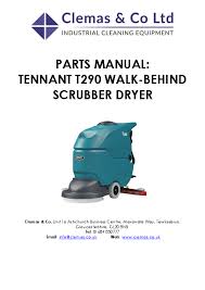 tennant t290 walk behind floor scrubber