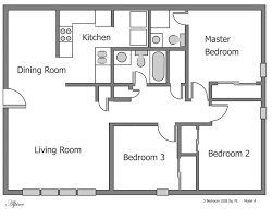 Plain 3 Bedroom Apartment Floor Plans