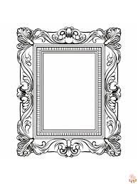 printable picture frame coloring pages