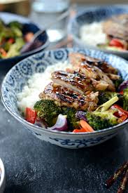 grilled teriyaki en rice bowls