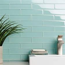 Ivy Hill Tile Contempo Light Green 2 In X 8 In Polished Glass Floor And Wall Tile 36 Pieces 4 Sq Ft Box