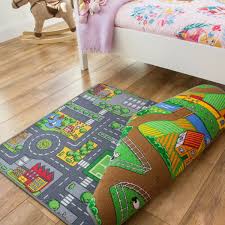 children s rugs town road map city rug