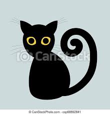Coloriage chat gratuit à imprimer. Simple Noir Dessin Chat Yeux Silhouette Simple Chat Jaune Noir Dessin Canstock