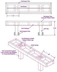 Benches Composite Deck Bench Plan