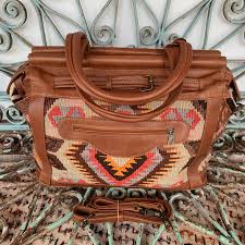 handmade leather kilim bag bag002