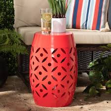 Baxton Studio Hallie Red Metal Outdoor