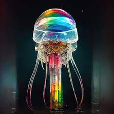 Jellyfish Encased In Glass Cyberpunk