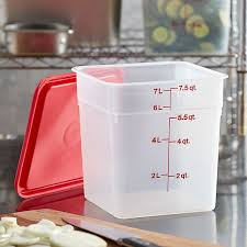 food storage container and red lid