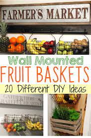 Hanging Fruit Baskets Diy Wall Mounted