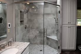 Gray Shower Tile Decorating Bathroom