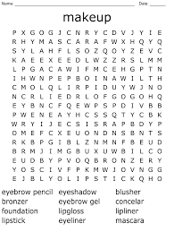 makeup word search wordmint