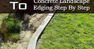 own concrete landscape edging step
