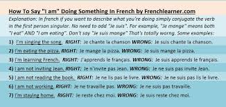 how to say ing in french