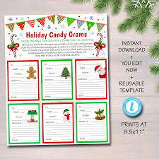 Celebrate this holiday with easy and fun crafts from the ❤️. Holiday Candy Gram Flyer Printable Fundraiser Template Candy Grams Holiday Candy Holiday Fundraiser