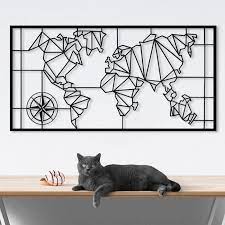 carte du monde noir 119 x 60 cm