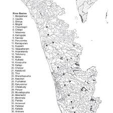 41 rivers out of this, flows to the western region and the remaining 3 rivers flow to the east. Rivers Of Kerala And Location Of River Gauge Stations Download Scientific Diagram