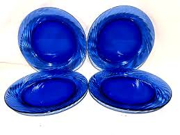 Pyrex Festiva Cobalt Blue Swirl Set Of