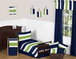 Navy Blue And Lime Green Stripe Toddler