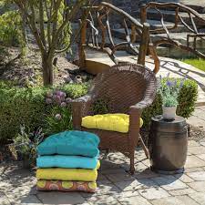 Arden Selections 18 X 20 Leala Texture Outdoor Wicker Chair Cushion Lemon Yellow