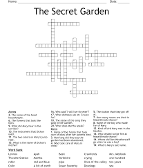 The Secret Garden Crossword Wordmint