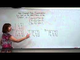 Determinants To Solve A Three Equation