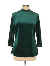 Details About Shein Women Green 3 4 Sleeve Top 0x Plus