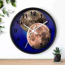 10 Inch Wall Clock With Photos Of Moon