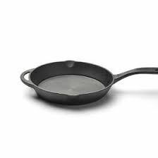 large cast iron frying pan