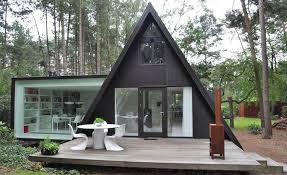 A Frame Summer Cabin Gets Glass Addition