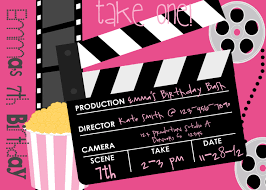 021 Template Ideas Movie Ticket Birthday Party Invitation