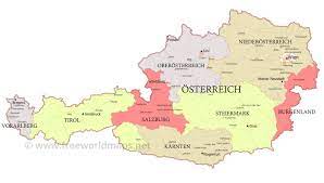 Österreich ist ein landumschlossenes land in zentraleuropa und grenzt an deutschland, ungarn, slowakei, slowenien, italien, die schweiz. Karte Von Osterreich Freeworldmaps Net