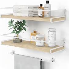 Natural Wood Decorative Wall Shelf Set