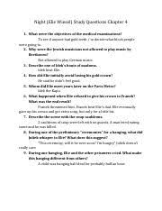 When questioned by the s.s. Night Elie Wiesel Study Questions Chapter 4 Pdf Night Elie Wiesel Study Questions Chapter 4 1 What Were The Objectives Of The Medical Examinations Course Hero