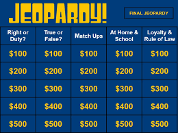 The official jeopardy!® for training game, created in partnership with jeopardy productions, inc., follows the classic rules of america's favorite quiz show®. Jeopardy Game For Building A Better World Adventure Cub Scout Ideas