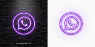 Neon Purple Whats App Logo Cutout Png Clipart Images Citypng