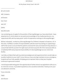 Nursing Manager Cover Letter Example Learnist Org
