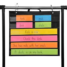 Double Sided Table Hanging Pocket Chart With Handle