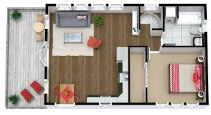 Garage Apartment Plan With Balcony