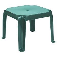 Sunray Resin Square Side Table Green