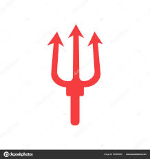 Trident Logo Design Pitchfork Devil Set Trident Devil Icon