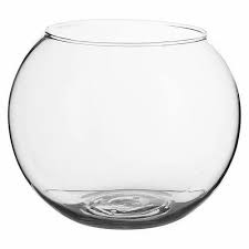 Transpa Bubble Bowl Glass Vase