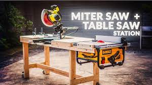 table saw and miter saw stations