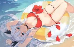 See over 325,498 swimsuit images on danbooru. Wallpaper Swimsuit Girl Anime Art Nibiiro Shizuka Images For Desktop Section Sejnen Download