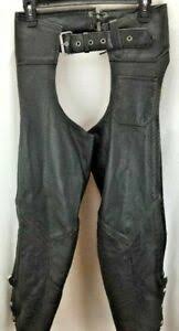 Details About River Road Leather Motorcycle Chaps Size Xs Black Men Or Women