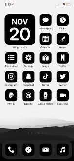 black and white app icons for ios
