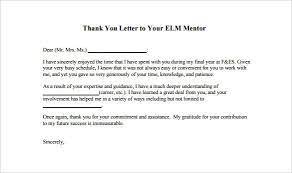 thank you letter to mentor 9 free