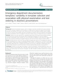 Pdf Emergency Department Documentation Templates