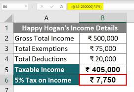 calculate income tax in excel ay 2023