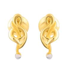 22 carat gold stud earring gold